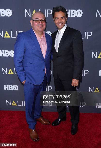 Actor Eugenio Derbez and Ben Lopez NALIP executive director attend NALIP 2018 Latino Media Awards at The Ray Dolby Ballroom at Hollywood & Highland...