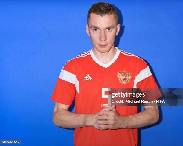 Andrey Semenov during the official FIFA World Cup 2018 portrait session at on June 8, 2018 in Moscow, Russia.