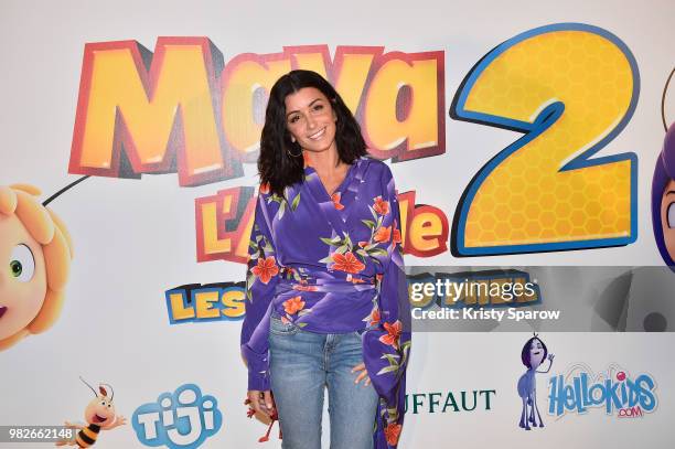 Jenifer attends the "Maya L'Abeille 2 - Les Jeux Du Miel" Paris Special Screening at Cinema Gaumont Opera on June 24, 2018 in Paris, France.