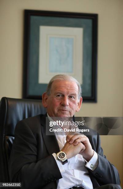 Andy Cosslett, the RFU chairman, faces the media on June 24, 2018 in Cape Town, South Africa.