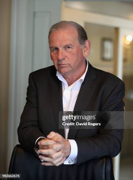 Andy Cosslett, the RFU chairman, faces the media on June 24, 2018 in Cape Town, South Africa.