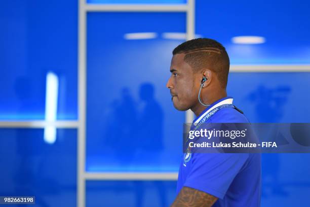 Harold Cummings of Panama arrives at the stadium prior to the 2018 FIFA World Cup Russia group G match between England and Panama at Nizhny Novgorod...