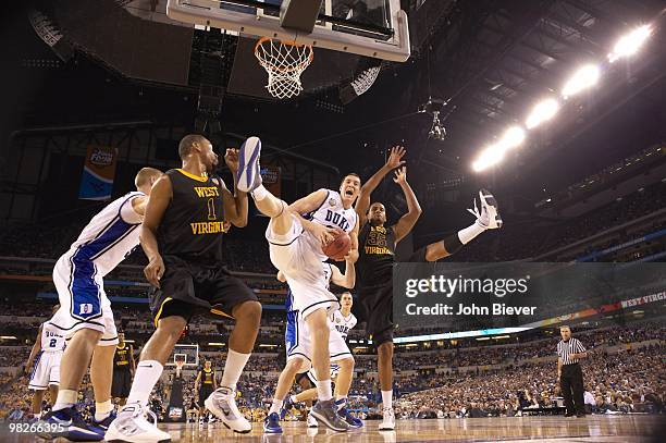 Final Four: Duke Miles Plumlee in action vs West Virgina. Indianapolis, IN 4/3/2010 CREDIT: John Biever