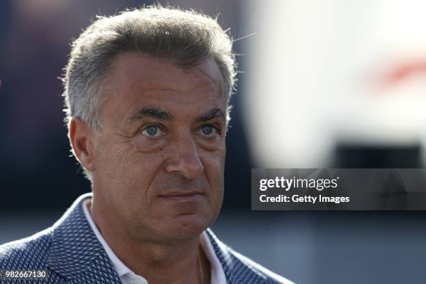 Former F1 driver Jean Alesi looks on during the F1 Festival Marseille 2018 on June 23, 2018 in Marseille, France.