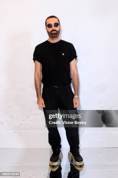 Giambattista Valli attends the Balmain Menswear Spring/Summer 2019 show as part of Paris Fashion Week on June 24, 2018 in Paris, France.