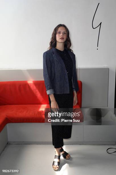 Daphne Patakia attends the Agnes B. Menswear Spring/Summer 2019 show as part of Paris Fashion Week on June 24, 2018 in Paris, France.