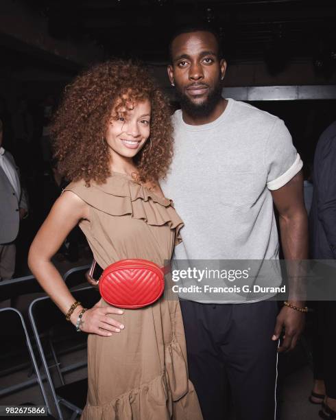 Nfl Player Kam Chancellor and his wife Tiffany Luce attend the Lanvin Menswear Spring/Summer 2019 show as part of Paris Fashion Week on June 24, 2018...