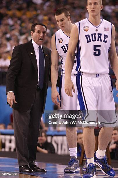 Final Four: Duke head coach Mike Krzyzewski during game vs West Virgina. Indianapolis, IN 4/3/2010 CREDIT: John W. McDonough