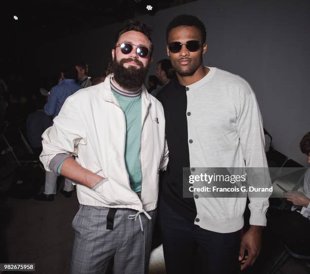 Mikky Ekko and Brice Butler attend the Lanvin Menswear Spring/Summer 2019 show as part of Paris Fashion Week on June 24, 2018 in Paris, France.