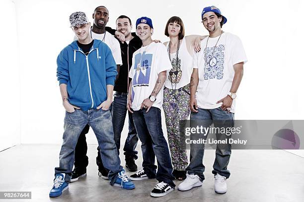 The cast of the film "Sweet Dreams" , pro skateboarders Paul Rodriguez, Rob Dyrdek, Terry Kennedy, Ryan Sheckler, actress C.C. Sheffield, and writer...