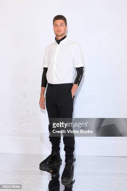Guido Milani attends the Balmain Menswear Spring/Summer 2019 show as part of Paris Fashion Week on June 24, 2018 in Paris, France.