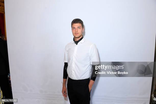 Guido Milani attends the Balmain Menswear Spring/Summer 2019 show as part of Paris Fashion Week on June 24, 2018 in Paris, France.