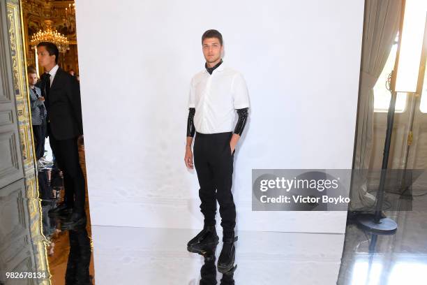 Guido Milani attends the Balmain Menswear Spring/Summer 2019 show as part of Paris Fashion Week on June 24, 2018 in Paris, France.