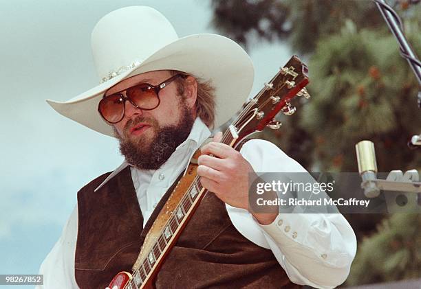 Charlie Daniels performs live at the Spartan Stadium in 1979 in San Jose, California.