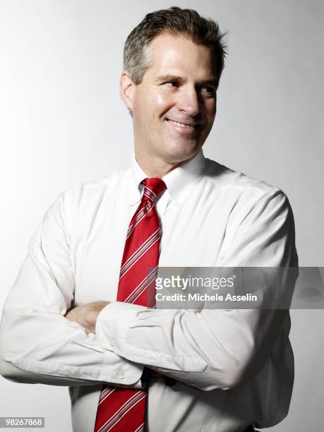 Scott Brown, United States Senator from Massachusetts, poses for a portrait session in his office in Washington D.C. For The New York Times Magazine.