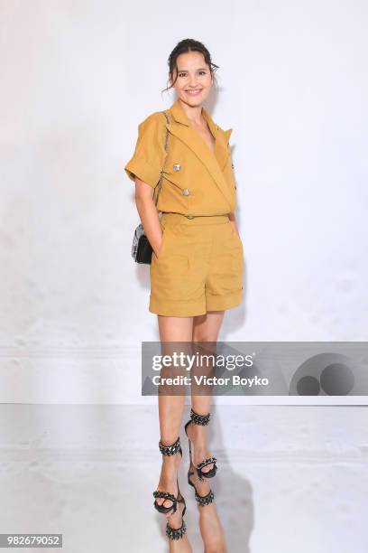 Virginie Ledoyen attends the Balmain Menswear Spring/Summer 2019 show as part of Paris Fashion Week on June 24, 2018 in Paris, France.