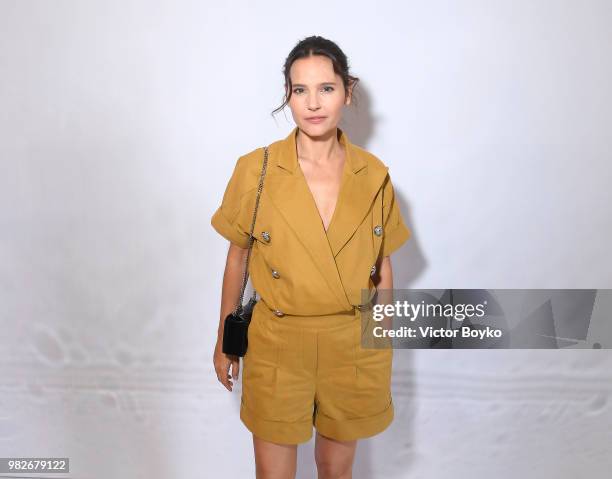 Virginie Ledoyen attends the Balmain Menswear Spring/Summer 2019 show as part of Paris Fashion Week on June 24, 2018 in Paris, France.