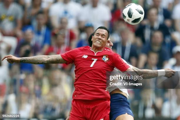 Blas Perez of Panama, Kyle Walker of England during the 2018 FIFA World Cup Russia group G match between England and Panama at the Nizhny Novgorod...