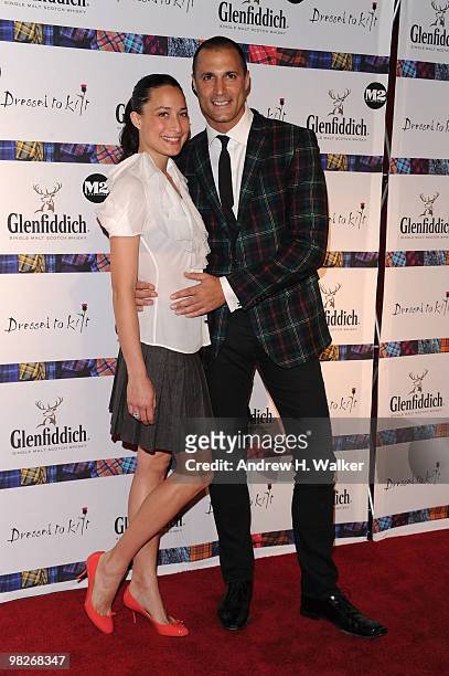 Cristen Chin and photographer/TV personality Nigel Barker attend the 8th annual "Dressed To Kilt" Charity Fashion Show presented by Glenfiddich at M2...