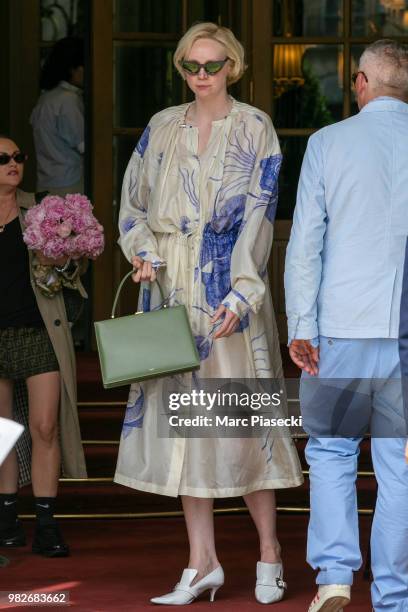 Actress Gwendoline Christie is seen on June 24, 2018 in Paris, France.