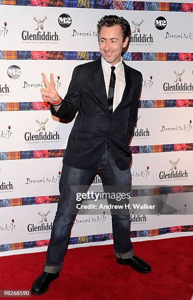 Actor Alan Cumming attends the 8th annual "Dressed To Kilt" Charity Fashion Show presented by Glenfiddich at M2 Ultra Lounge on April 5, 2010 in New...