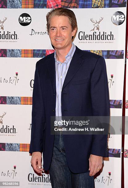 Actor Kyle MacLachlan attends the 8th annual "Dressed To Kilt" Charity Fashion Show presented by Glenfiddich at M2 Ultra Lounge on April 5, 2010 in...