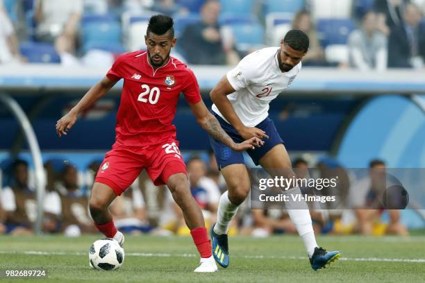 Anibal Godoy of Panama, Ruben Loftus-Cheek of England during the 2018 FIFA World Cup Russia group G match between England and Panama at the Nizhny...