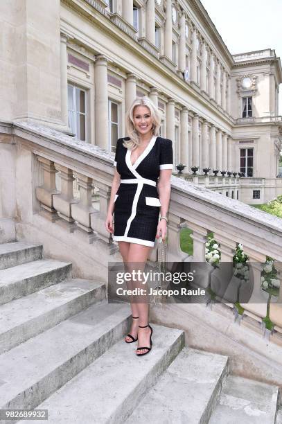 Isabella Llowengrip attends the Balmain Menswear Spring/Summer 2019 show as part of Paris Fashion Week on June 24, 2018 in Paris, France.