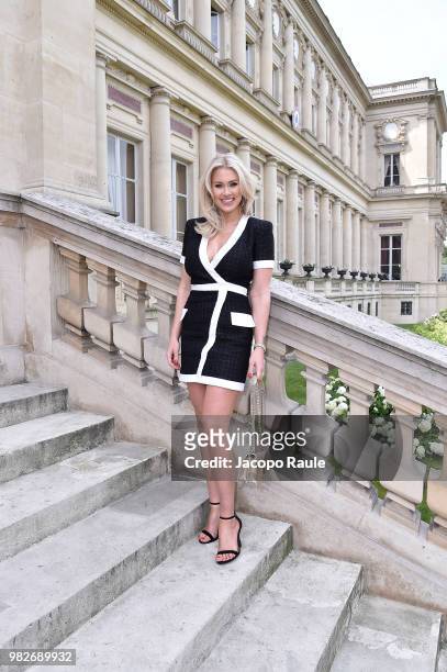 Isabella Llowengrip attends the Balmain Menswear Spring/Summer 2019 show as part of Paris Fashion Week on June 24, 2018 in Paris, France.