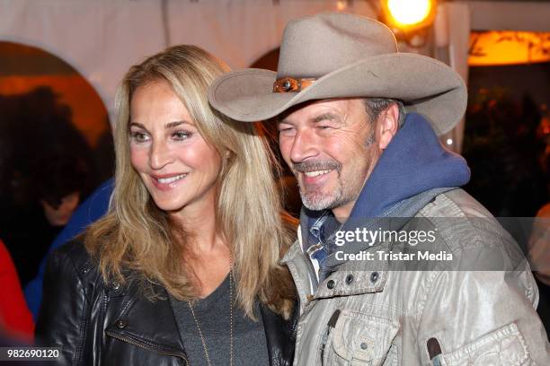 Caroline Beil and Till Demtroeder during the 'Winnetou und das Geheimnis der Felsenburg' premiere on June 23, 2018 in Bad Segeberg, Germany. The Karl...