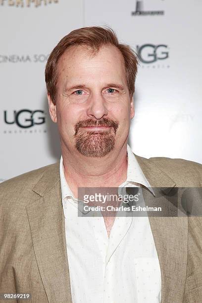 Actor Jeff Daniels attends the Cinema Society with UGG & Suffolk County Film Commission host a screening of "Paper Man" at the Crosby Street Hotel on...