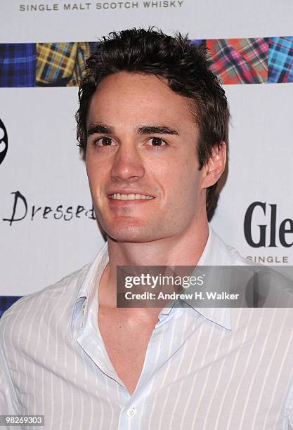 Rugby player Thom Evans attends the 8th annual "Dressed To Kilt" Charity Fashion Show presented by Glenfiddich at M2 Ultra Lounge on April 5, 2010 in...