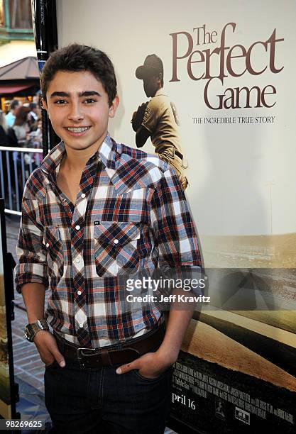 Actor Jansen Panettiere arrives to the Los Angeles premiere of "The Perfect Game" in the Pacific Theaters at the Grove on April 5, 2010 in Los...