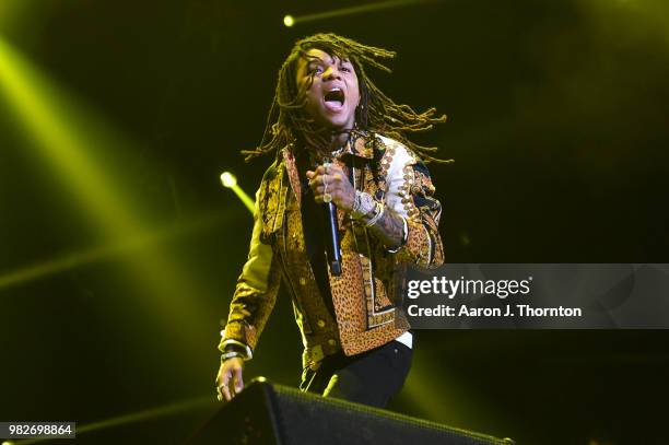 Hip Hop Artists Rae Sremmurd performs on stage at Staples Center on June 23, 2018 in Los Angeles, California