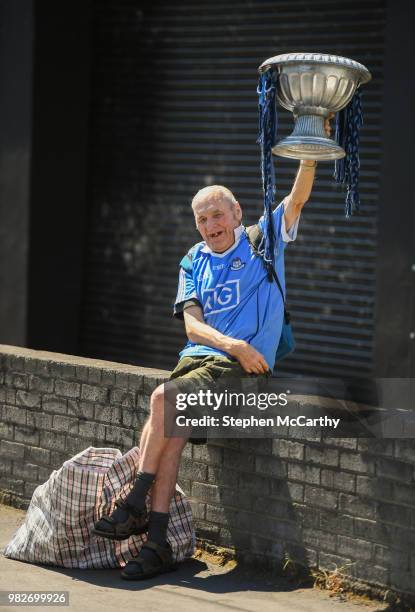 Dublin , Ireland - 24 June 2018; Dublin supporter Tom Mooney, from Belvedere Place, prior to the Leinster GAA Football Senior Championship Final...