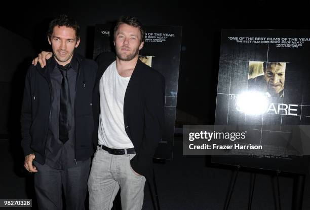 Director Nash Edgerton and actor/writer Joel Edgerton arrive at the Los Angeles premiere of "The Square" at the Landmark Theater on April 5, 2010 in...