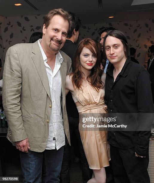 Jeff Daniels,Emma Stone and Kieran Culkin attend the Cinema Society with UGG & Suffolk County Film Commission's after party for "Paper Man">> at the...