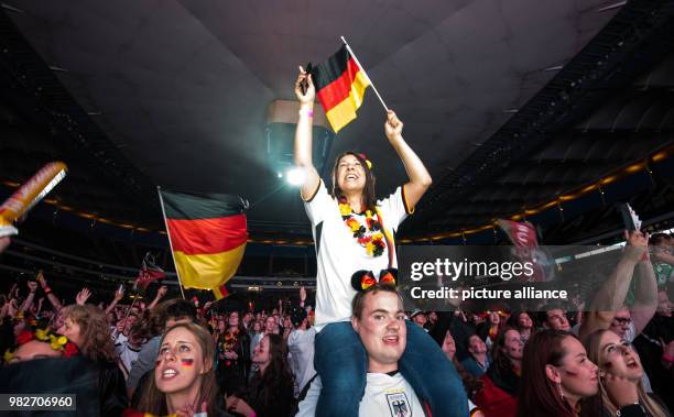 Dpatop - 23 June 2018, Frankfurt am Main, Germany : World Cup 2018, Football: Germany vs Sweden , Preliminary round, Group F, 2nd game day. Fans...