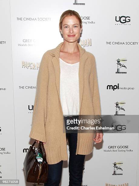 Actress Carolyn Murphy attends the Cinema Society with UGG & Suffolk County Film Commission host a screening of "Paper Man" at the Crosby Street...