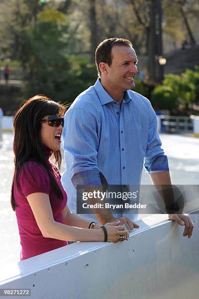 Figure skater Kristi Yamaguchi and hockey player Bret Hedican attend the Figure Skating in Harlem's 2010 Skating with the Stars benefit gala in...