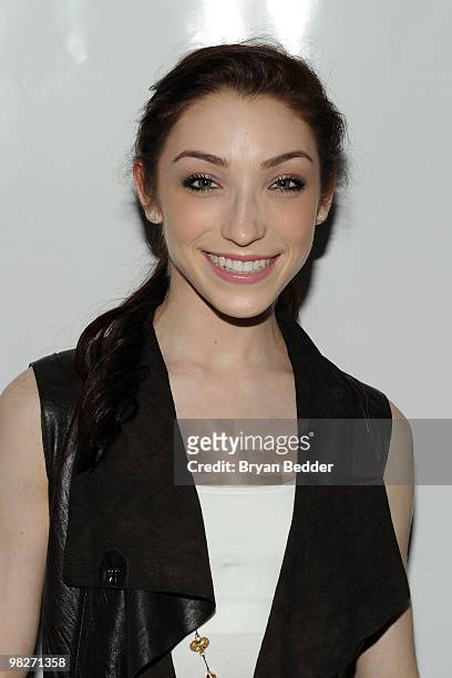 Figure skater Meryl Davis attends the Figure Skating in Harlem's 2010 Skating with the Stars benefit gala in Central Park on April 5, 2010 in New...