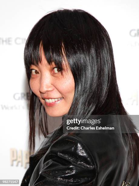 Model Irina Pantaeva attends the Cinema Society with UGG & Suffolk County Film Commission host a screening of "Paper Man" at the Crosby Street Hotel...