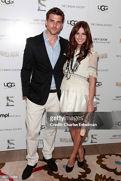 Model Johannes Huebl and MTV's "The City" actress Olivia Palermo attend the Cinema Society with UGG & Suffolk County Film Commission host a screening...