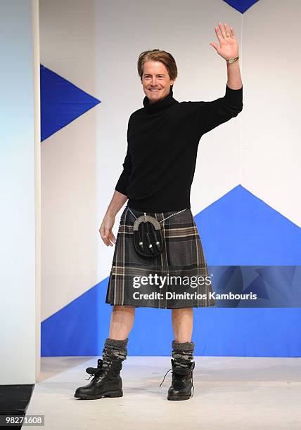 Actor Kyle MacLachlan attends the 8th annual "Dressed To Kilt" Charity Fashion Show at M2 Ultra Lounge on April 5, 2010 in New York City.