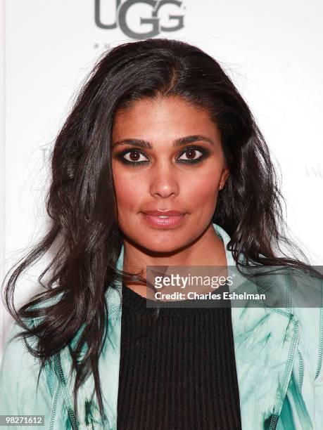 Fashion designer Rachel Roy attends the Cinema Society with UGG & Suffolk County Film Commission host a screening of "Paper Man" at the Crosby Street...