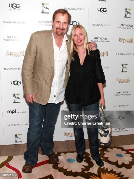 Actors Jeff Daniels and Hope Davis attend the Cinema Society with UGG & Suffolk County Film Commission host a screening of "Paper Man" at the Crosby...