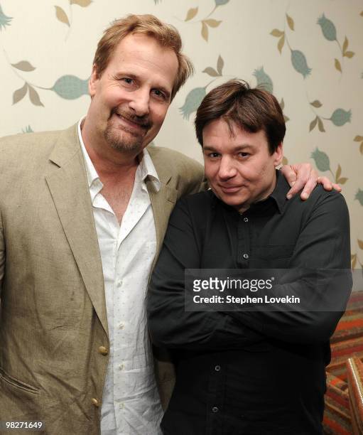 Actors Jeff Daniels and Mike Myers attend the Cinema Society with UGG & Suffolk County Film Commission's after party for "Paper Man" at the Crosby...