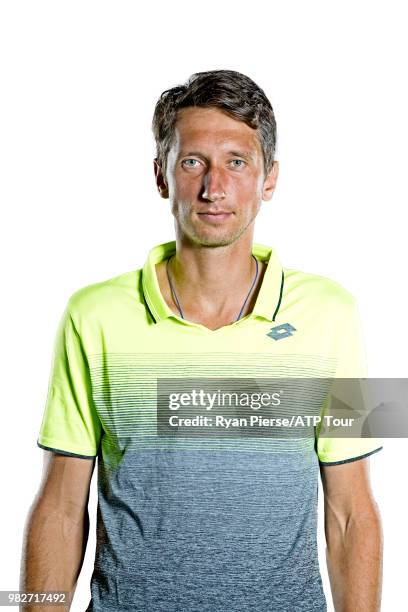 Sergiy Stakhovsky of Ukraine poses for portraits during the Australian Open at Melbourne Park on January 12, 2018 in Melbourne, Australia.