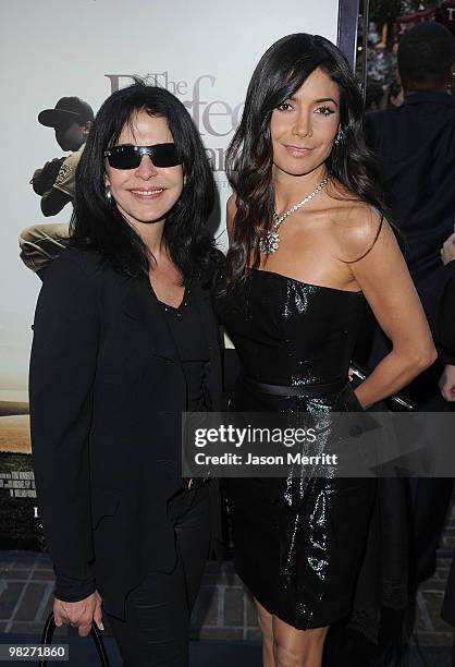 Maria Conchita Alonso and Patricia Manterola arrive at the Los Angeles premiere of "The Perfect Game" in the Pacific Theaters at the Grove on April...