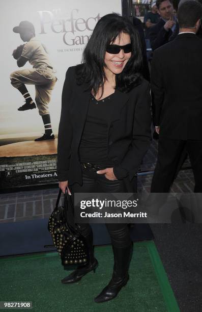Maria Conchita Alonso arrives at the Los Angeles premiere of "The Perfect Game" in the Pacific Theaters at the Grove on April 5, 2010 in Los Angeles,...